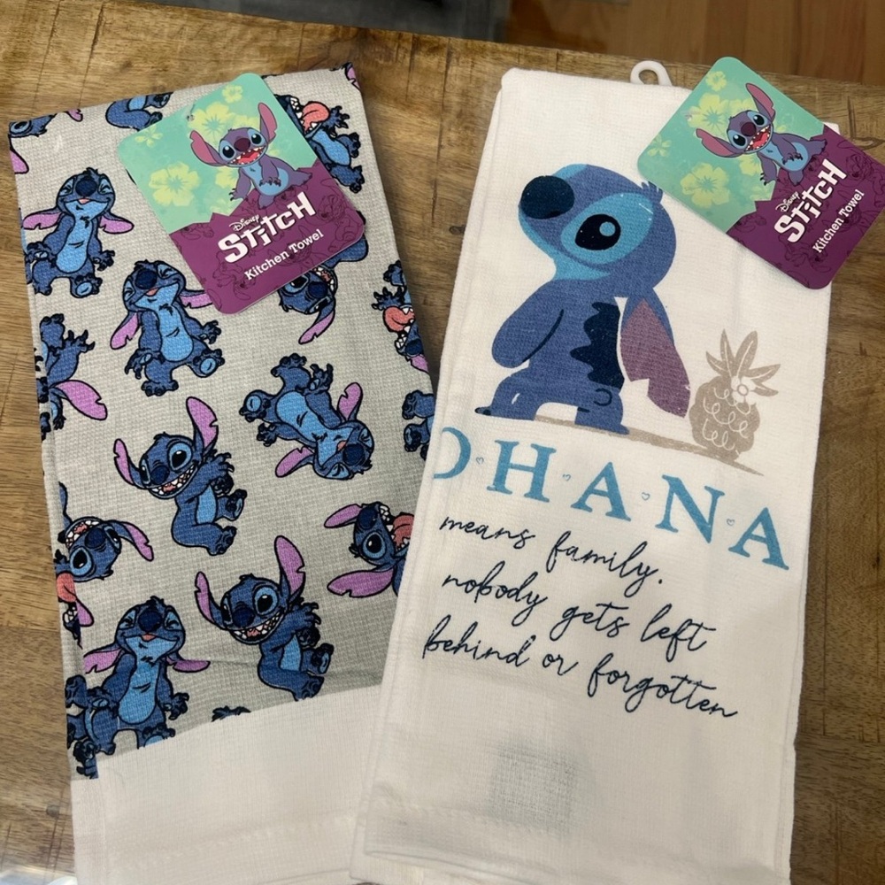 Disney Stitch Kitchen Towel Set - Blue and White